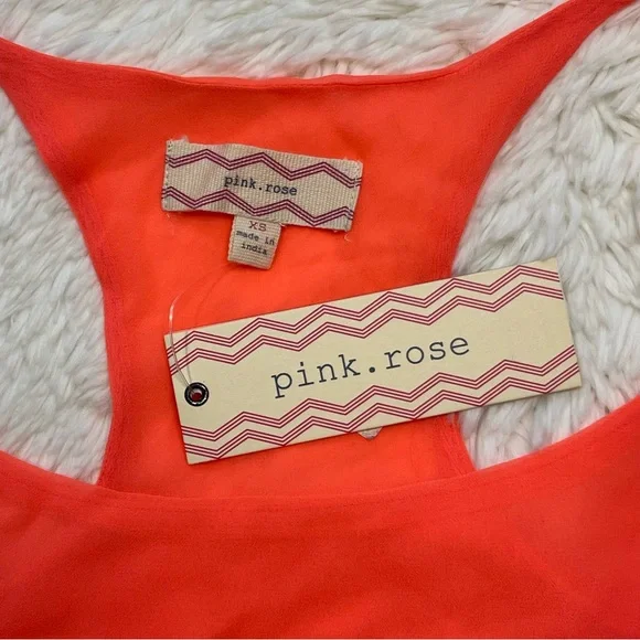 Pink Rose Neon Pink Flowy Layered Tank Top - Picture 6 of 10